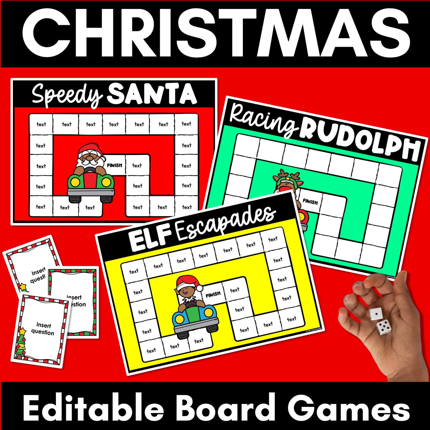 Editable Christmas Board Game Templates