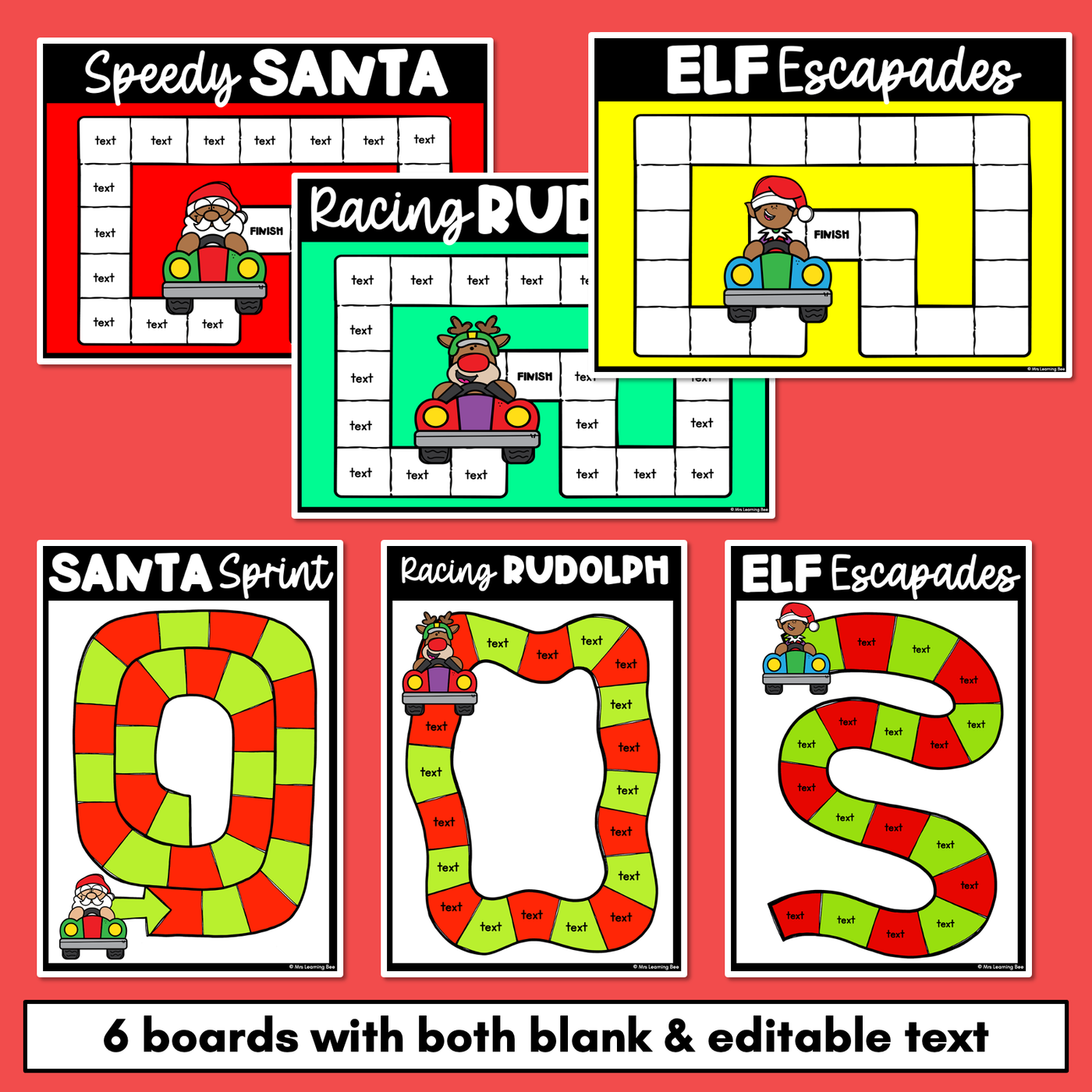 Editable Christmas Board Game Templates