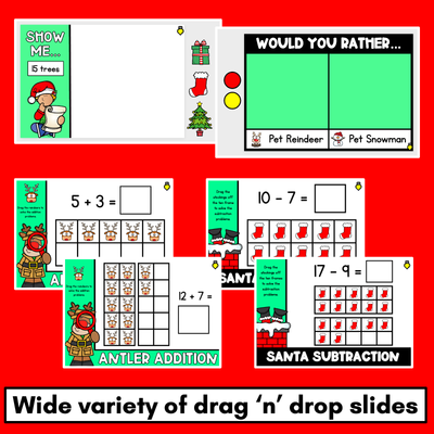 Christmas Activities Kindergarten - Christmas Math PowerPoint