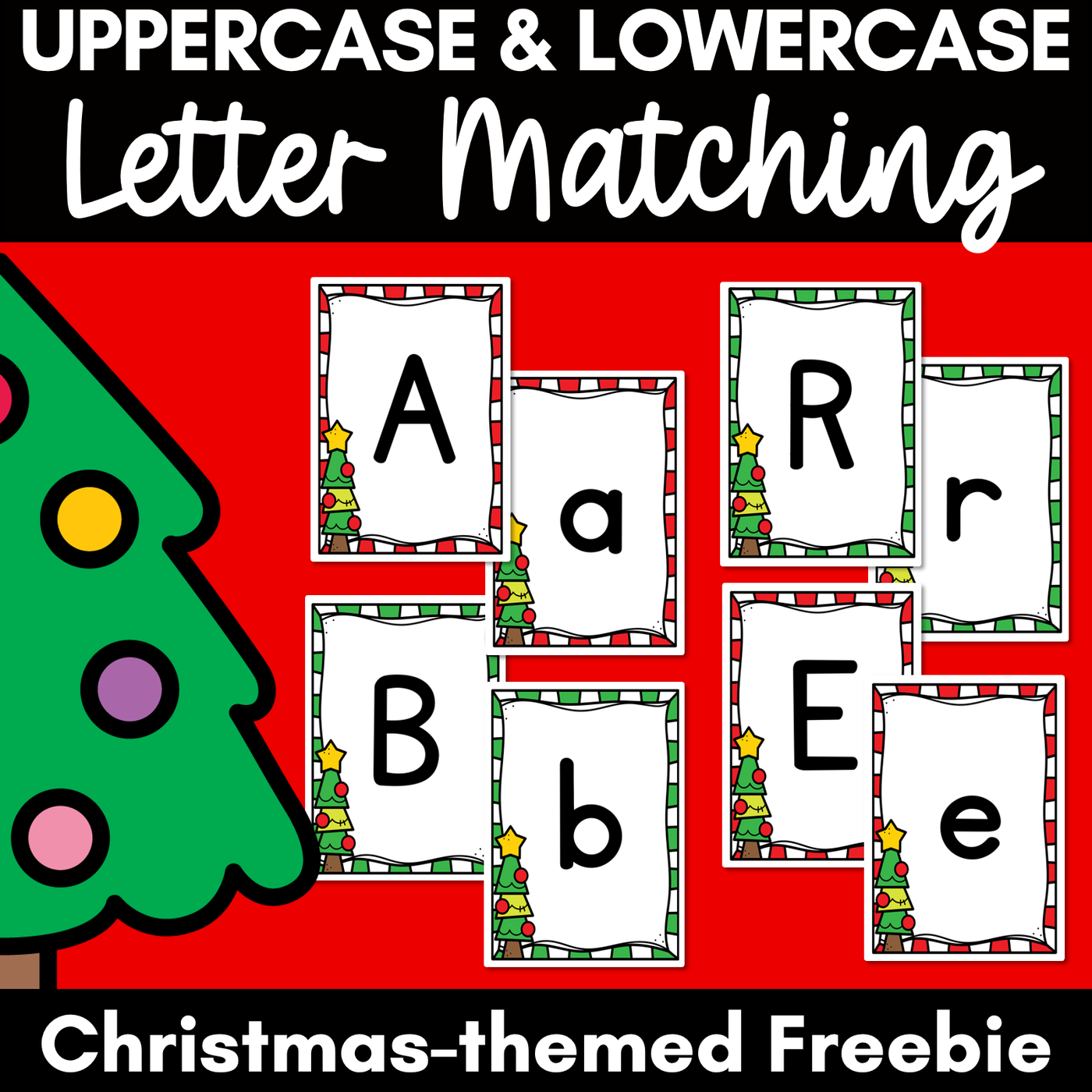 Christmas Alphabet Matching FREEBIE - Uppercase and Lowercase Letters