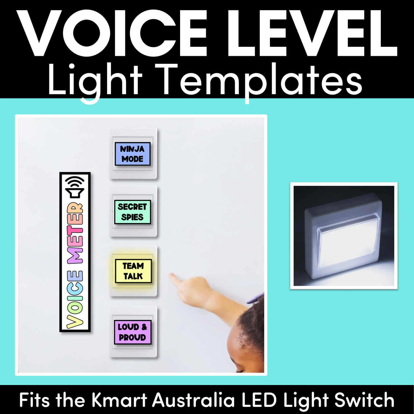 Voice Level Light Templates - Editable Sound Switches - Classroom Management