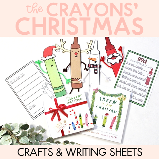 Crayons' Christmas Craft and Writing Sheets