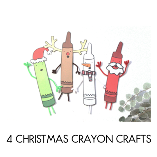 Crayons' Christmas Craft and Writing Sheets