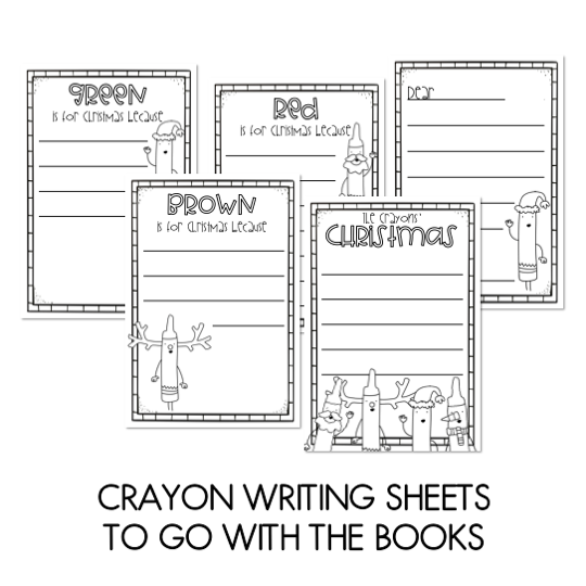 Crayons' Christmas Craft and Writing Sheets