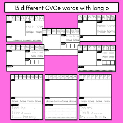 PHONICS DECODABLE DIRECTED DRAWINGS - CVCe Words Long O