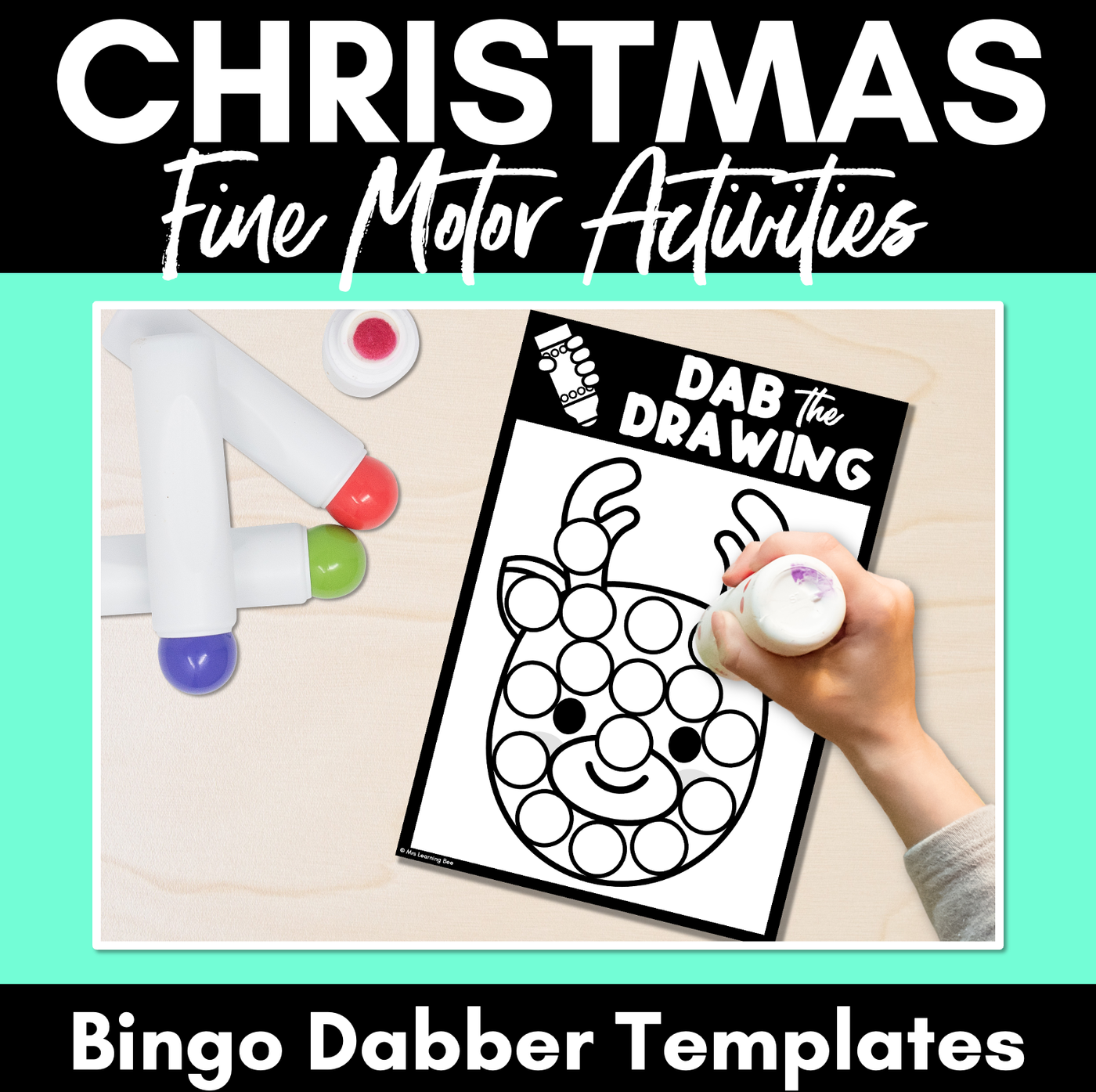 Fine Motor Christmas Activities - Bingo Dabber Templates