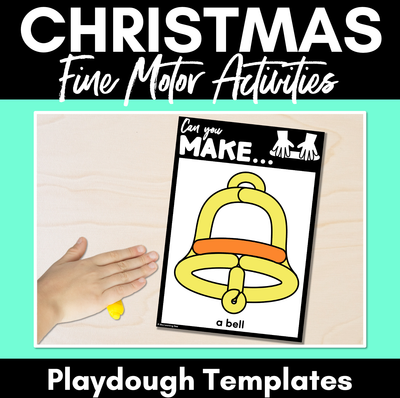 Fine Motor Christmas Activities - Playdough Templates