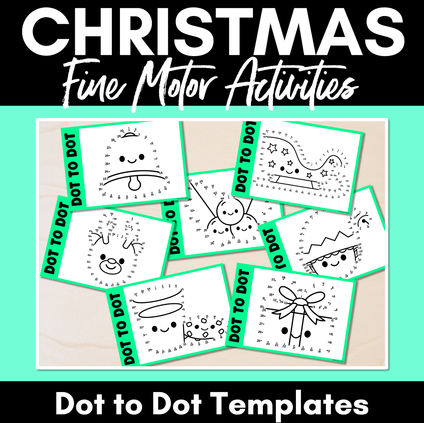 Fine Motor Christmas Activities - Dot to Dot Templates