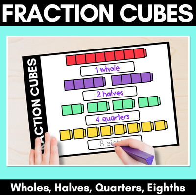 Fraction Cubes - Wholes, Halves, Quarters, Eighths