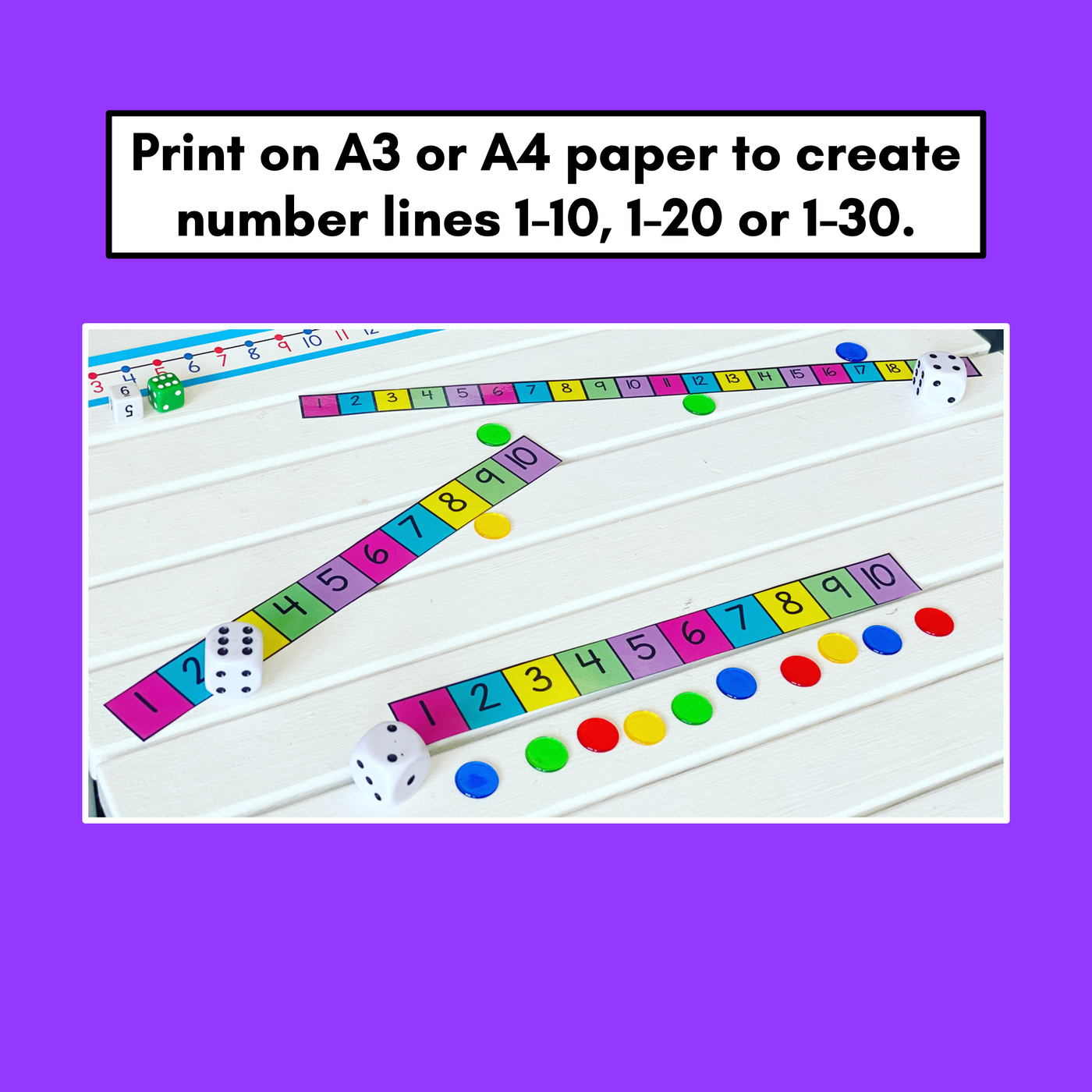 Number Line Templates - Number Lines for 1-10, 1-20 and 1-30