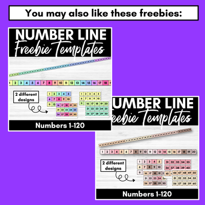 Number Line Templates - Number Lines for 1-10, 1-20 and 1-30