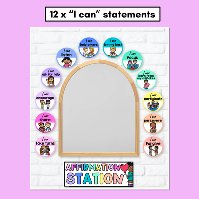 Affirmation Station with Pictures - Free Printable Affirmation Cards - RAINBOW BRIGHTS