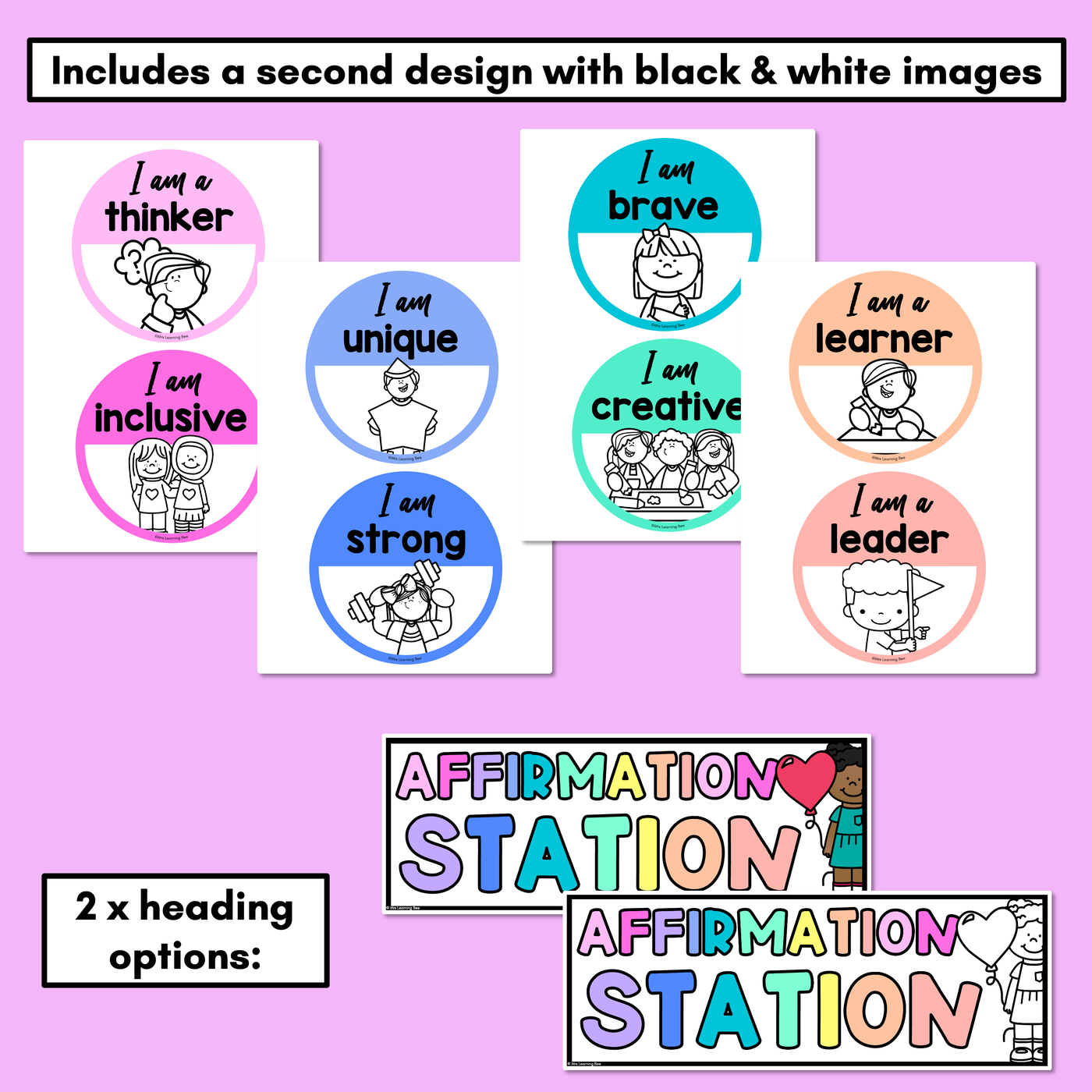 Affirmation Station with Pictures - Free Printable Affirmation Cards - RAINBOW BRIGHTS