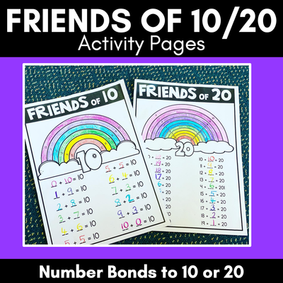 Friends of Ten and Friends of Twenty Activity Pages - Friends of 10/Friends of 20