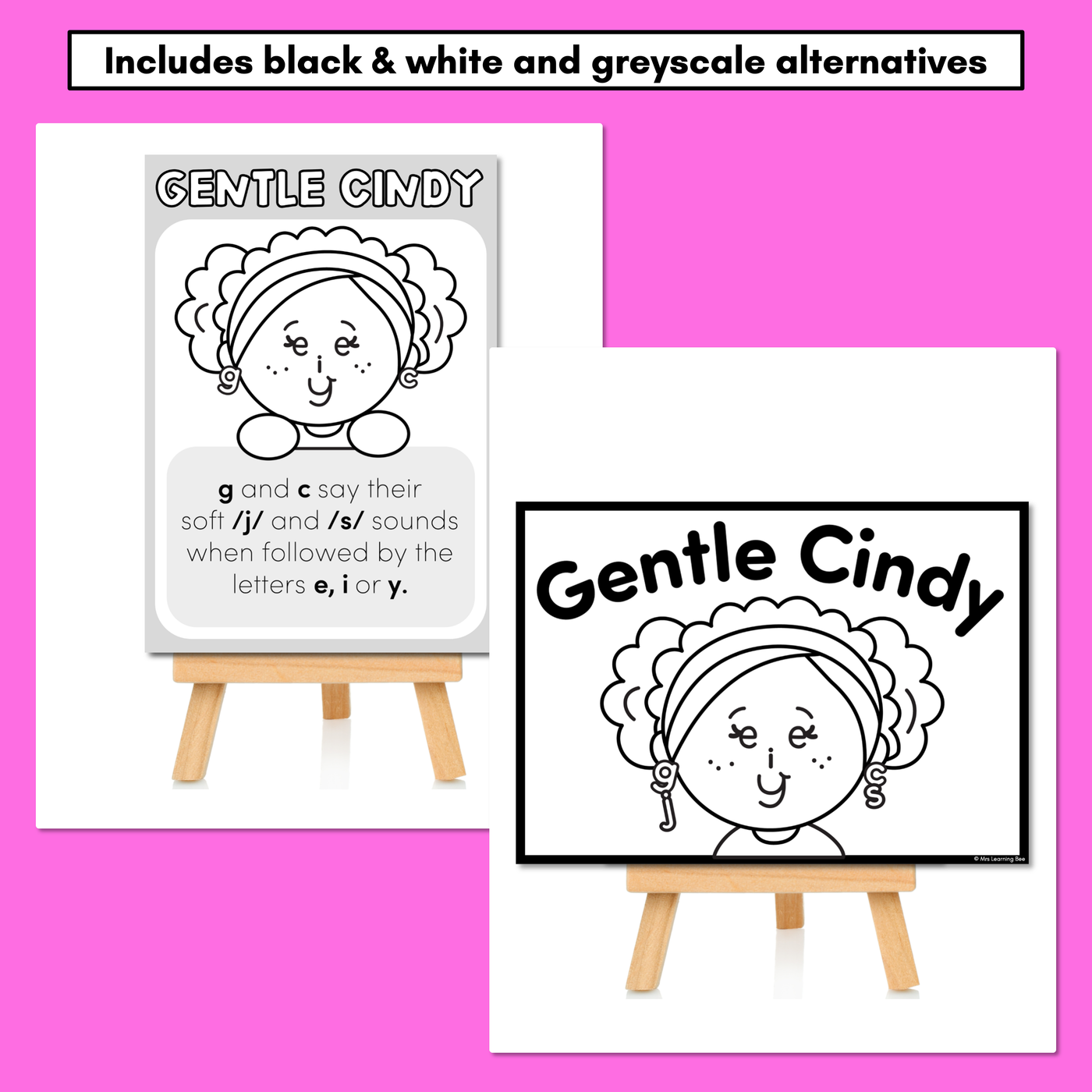 GENTLE CINDY - Posters & Displays for Soft G and Soft C Spelling Rule - Spelling Generalisations