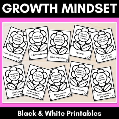 GROWTH MINDSET PRINTABLES - Change Your Words, Change Your Mindset Worksheets