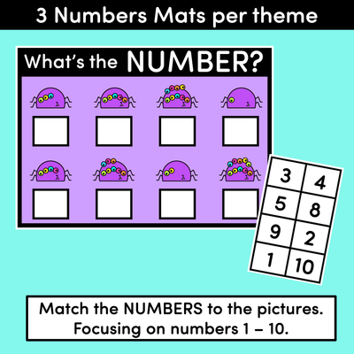 Halloween What's The Number Mats: 1-10