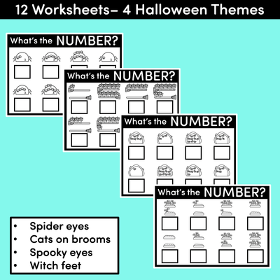 Halloween What's The Number Worksheets: 1-10
