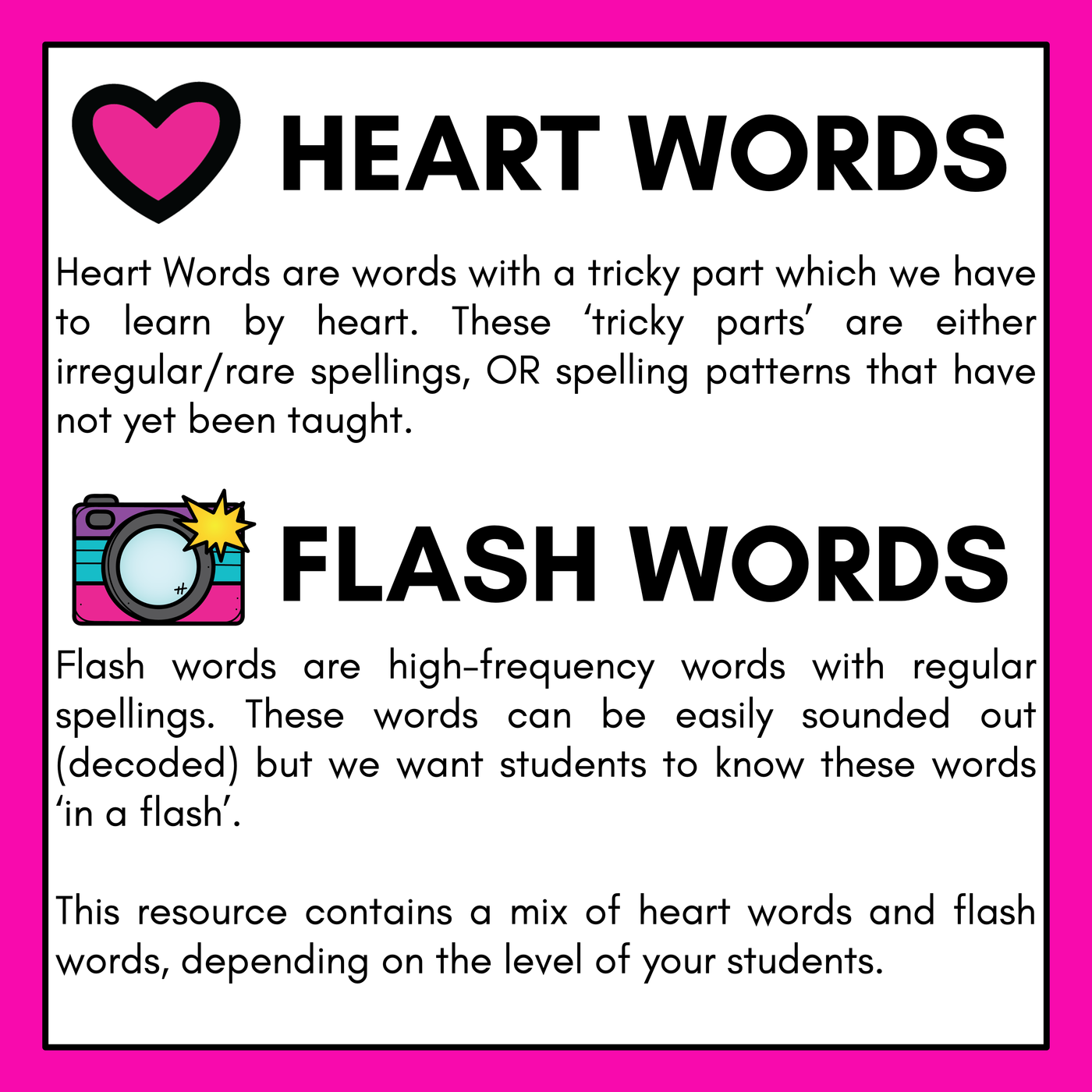 Heart Word Interactive PowerPoint Slides