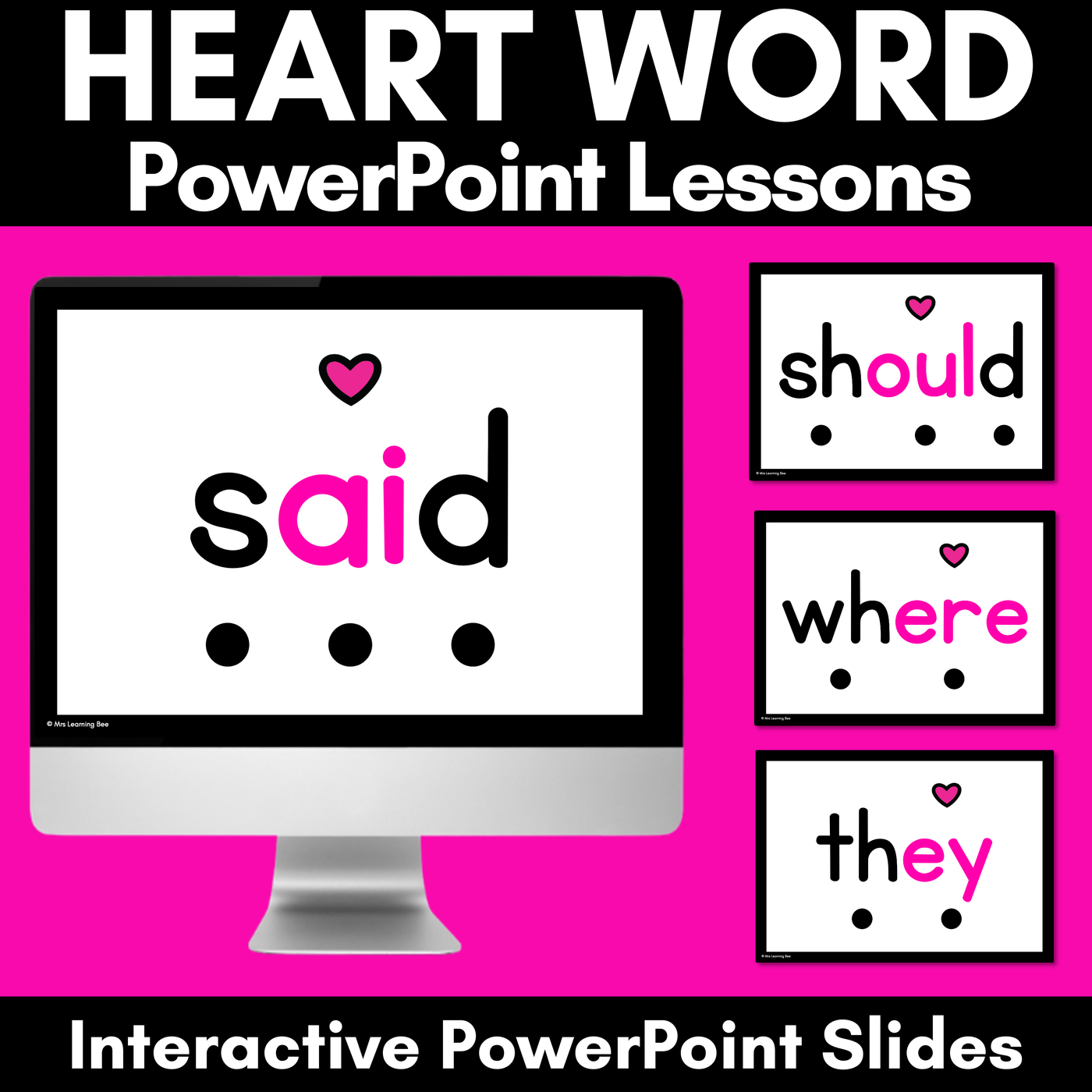 Heart Word Interactive PowerPoint Slides