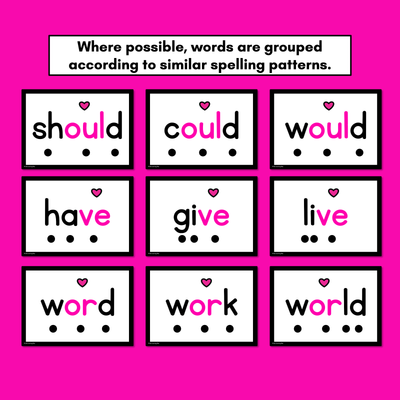 Heart Word Interactive PowerPoint Slides