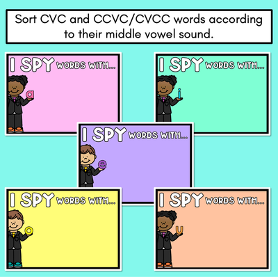 I Spy Mats - Game for CVC Words & CVCC CCVC Words