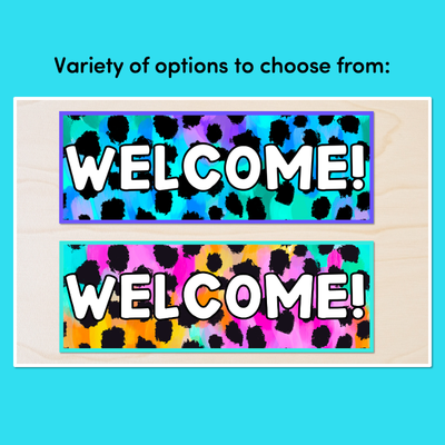 WELCOME SIGNS - Inky Soda CHEETAH Collection