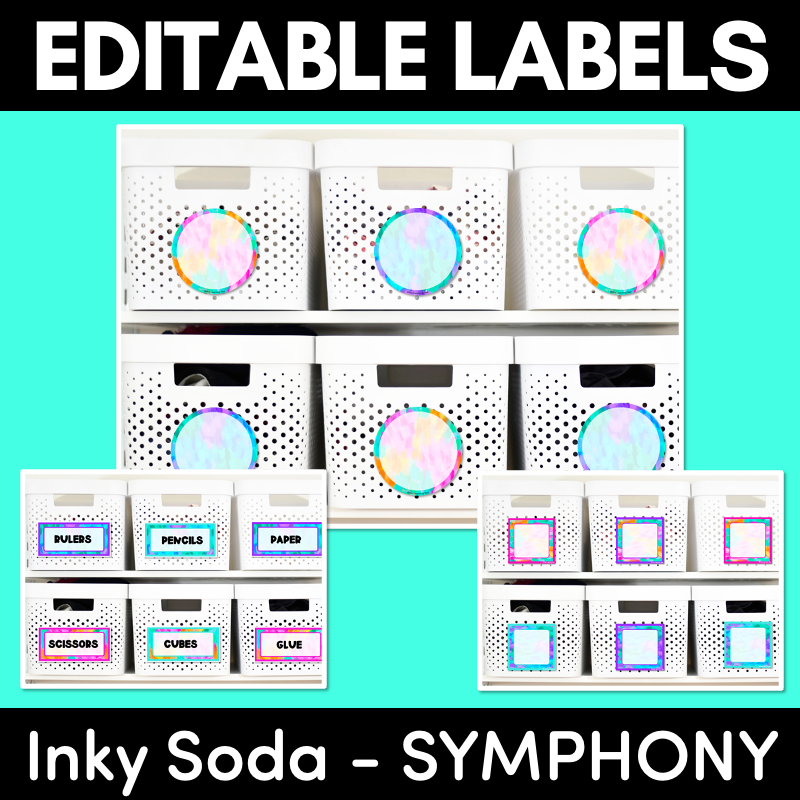 EDITABLE LABELS - Inky Soda SYMPHONY Collection