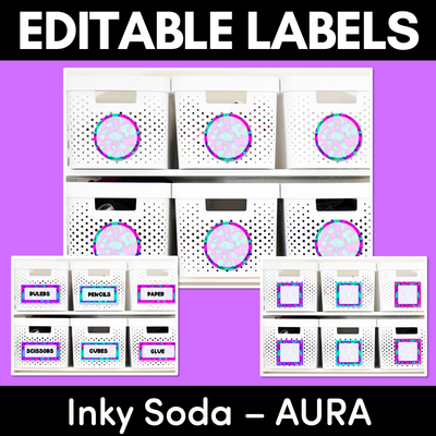EDITABLE LABELS - Inky Soda AURA Collection