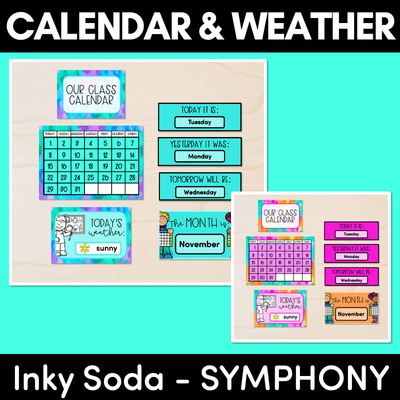 CALENDAR & WEATHER DISPLAY- Inky Soda SYMPHONY Collection