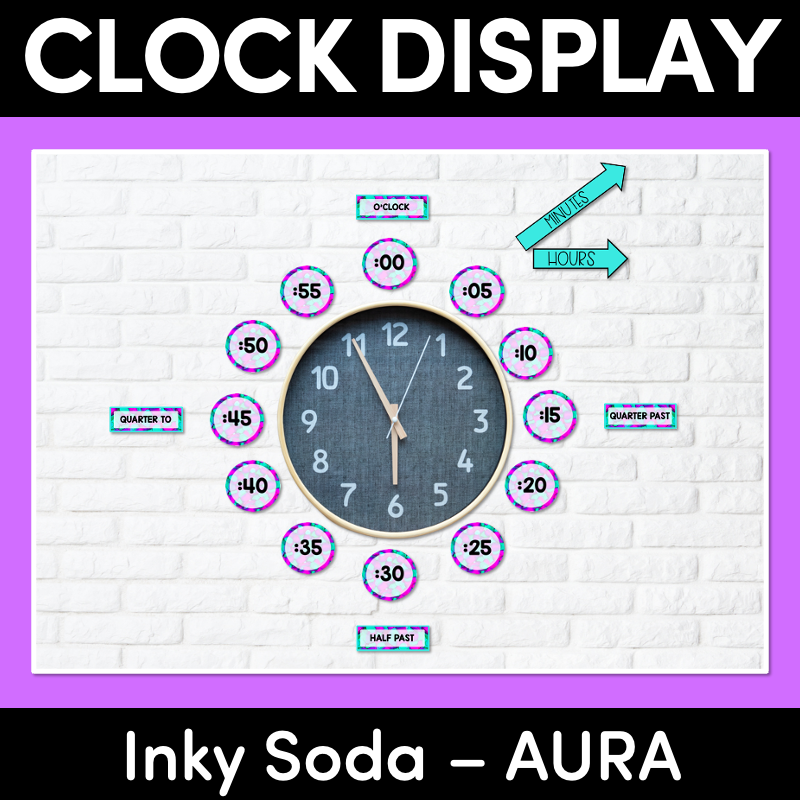 CLOCK DISPLAY - Inky Soda AURA Collection