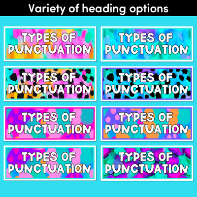 PUNCTUATION POSTERS - Inky Soda Collection