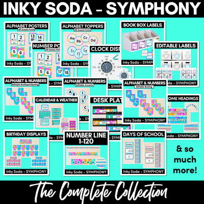 NUMBER LINE DISPLAY - Inky Soda SYMPHONY Collection