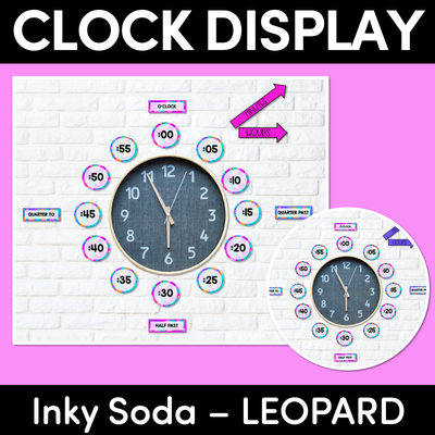 CLOCK DISPLAY - Inky Soda LEOPARD Collection