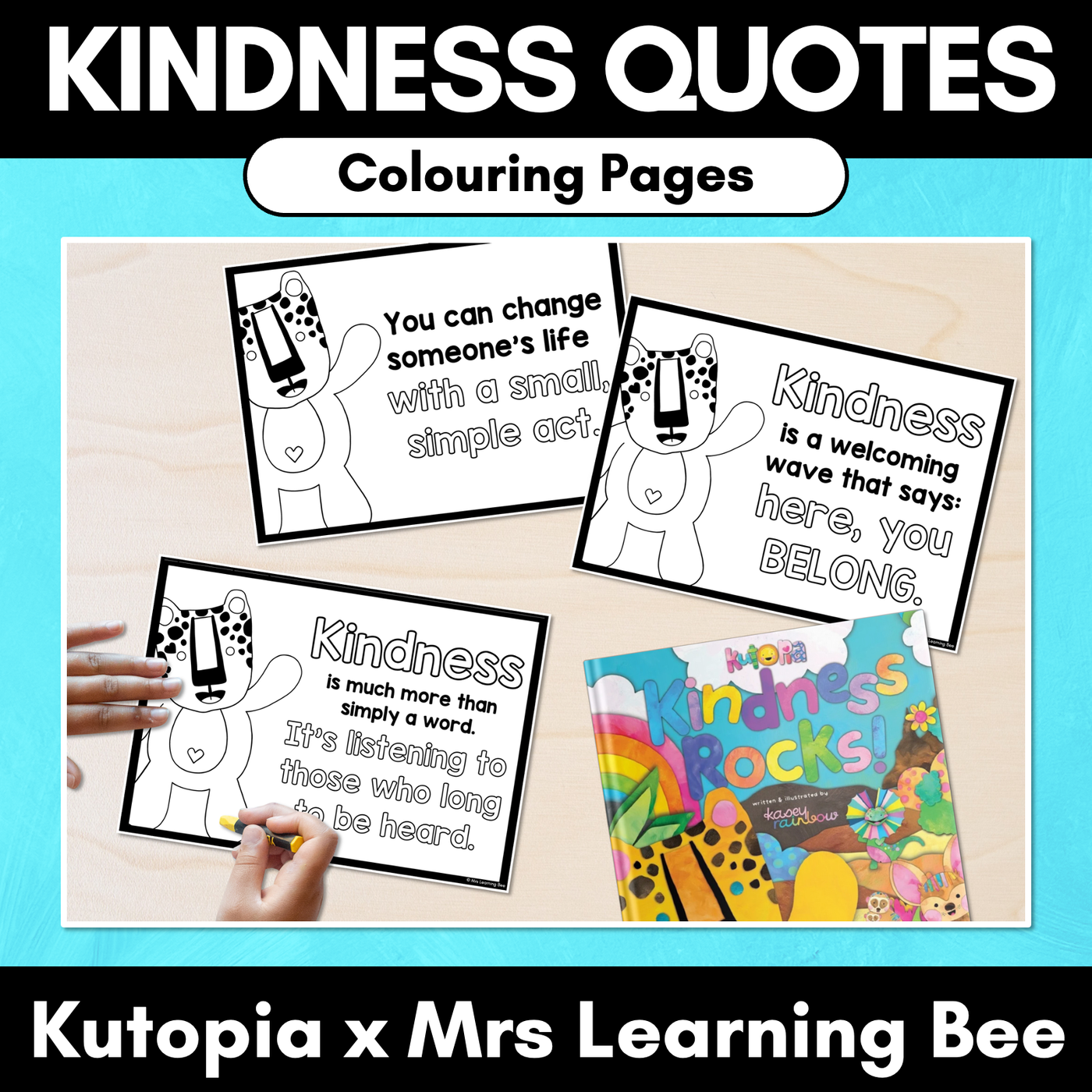 Kutopia Kindness Quotes - Kindness Colouring Pages