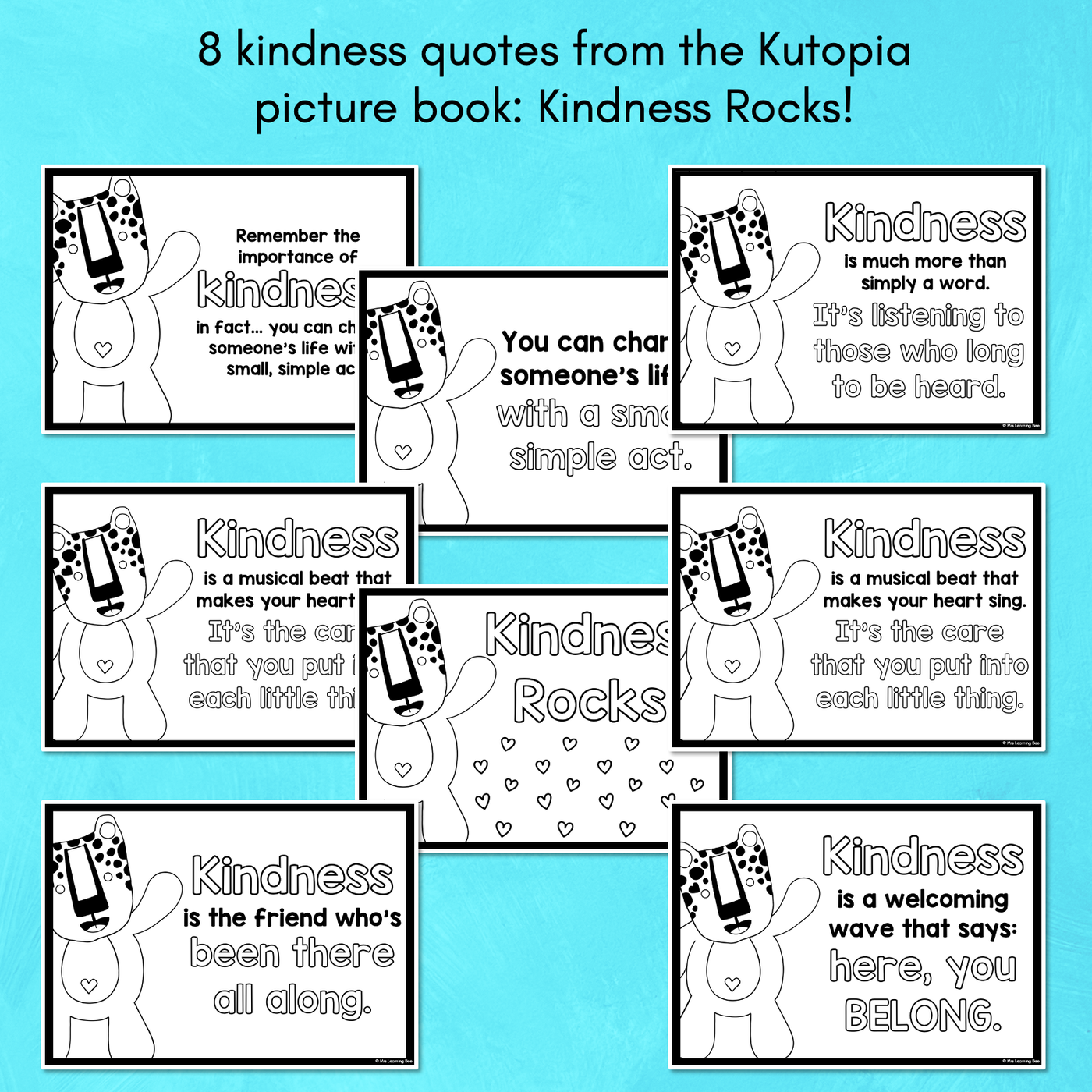 Kutopia Kindness Quotes - Kindness Colouring Pages