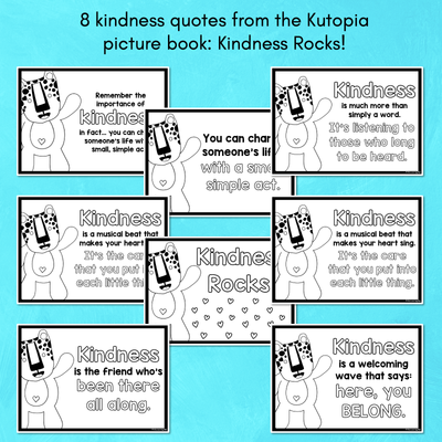 Kutopia Kindness Quotes - Kindness Colouring Pages