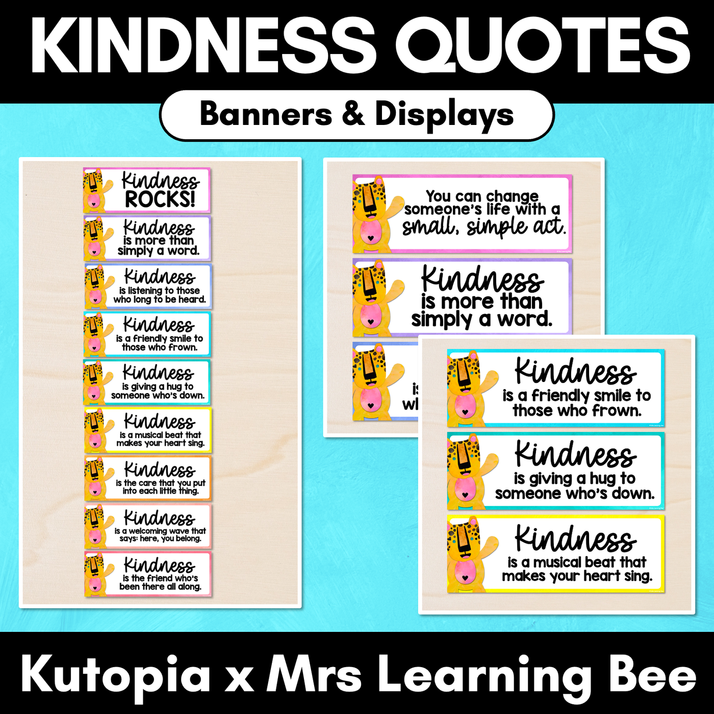 Kutopia Kindness Quote Banners - Kindness Classroom Display