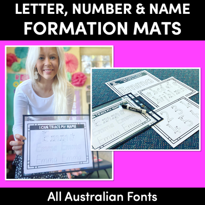 Letter, Number & Name Formation Mats - EDITABLE