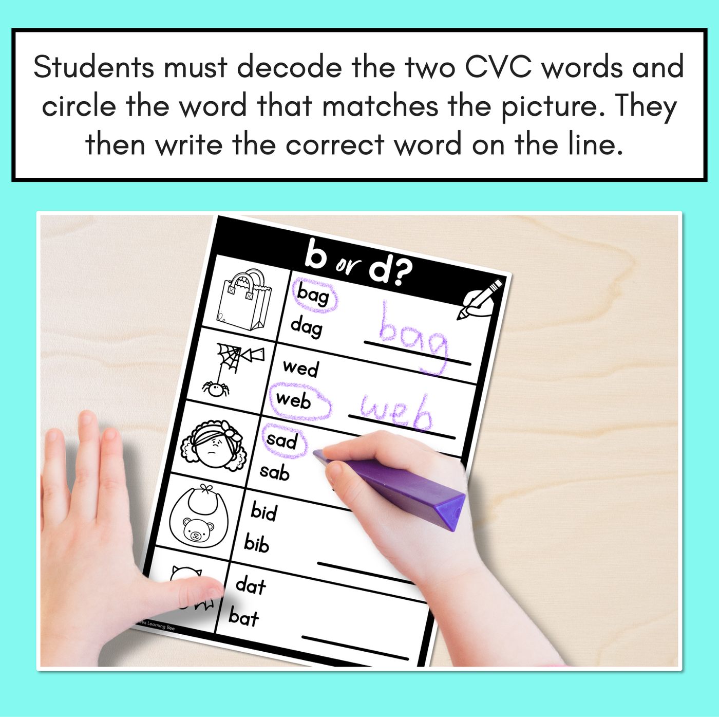 Letter Reversal Worksheets for b and d