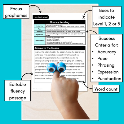 Editable Differentiated Decodable Fluency Texts - o_e (joke), o (go)