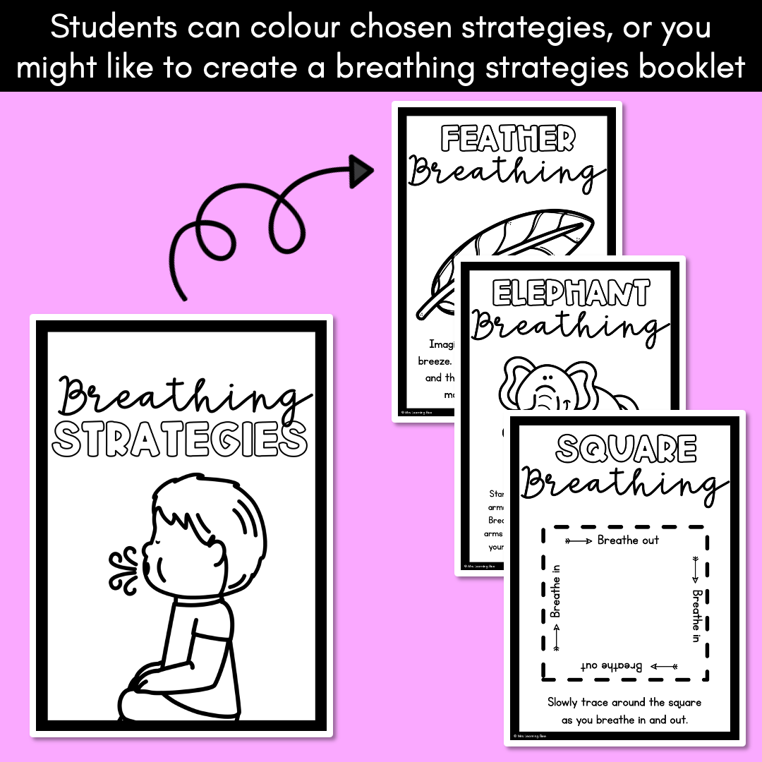 Mindful Breathing Exercises for Kids - Breathing Strategies Student Templates