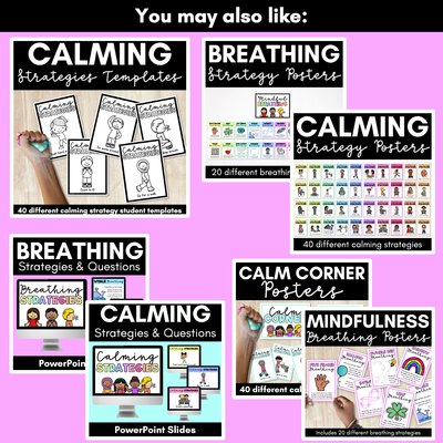 Mindful Breathing Exercises for Kids - Breathing Strategies Student Templates