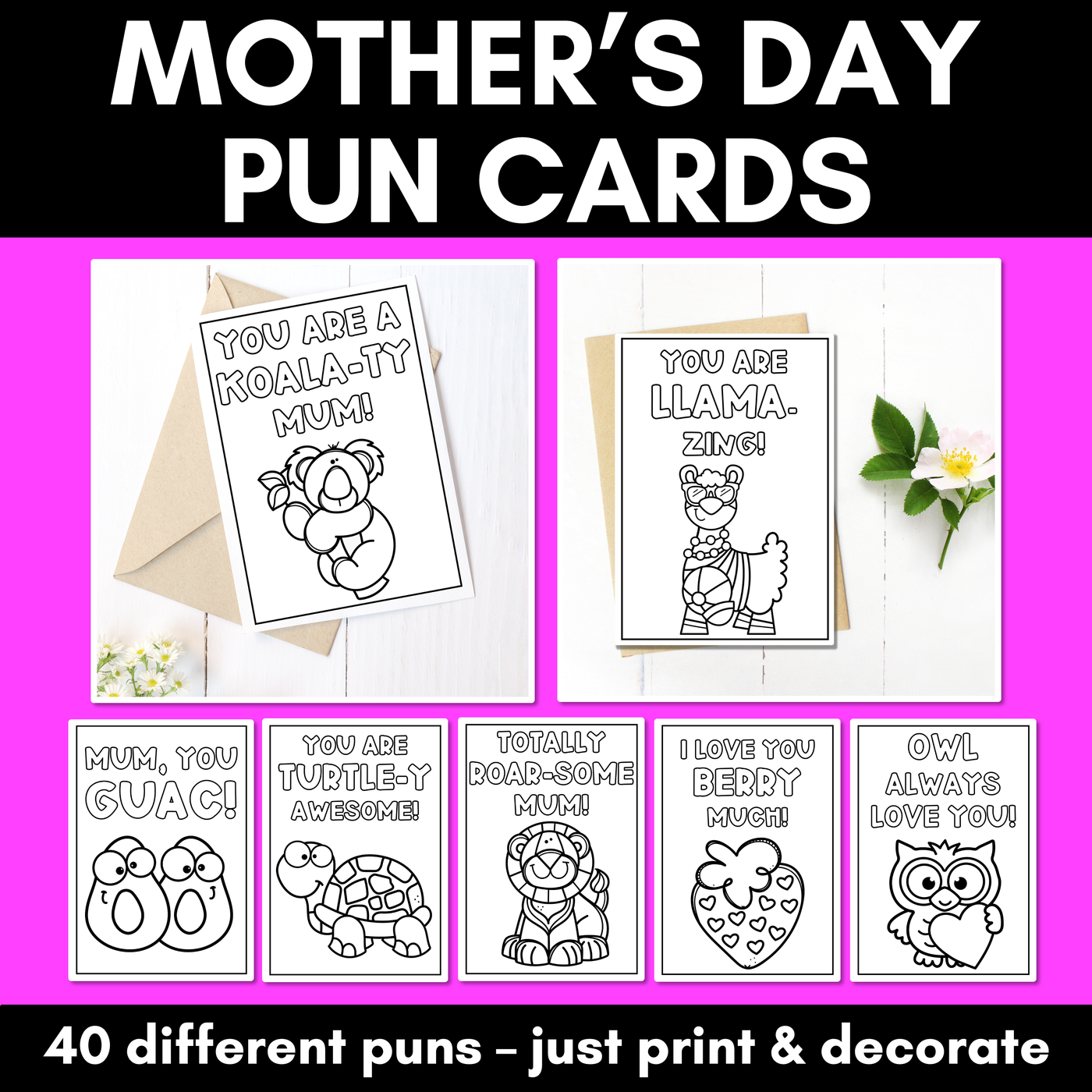 Mother's Day Pun Cards