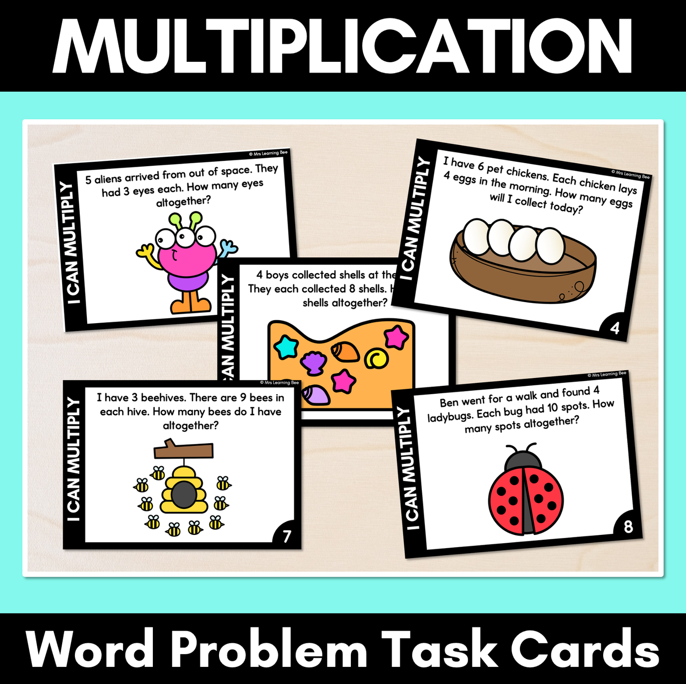 Multiplication Word Problem Task Cards