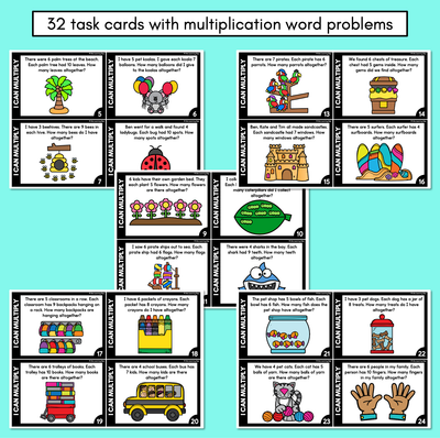 Multiplication Word Problem Task Cards