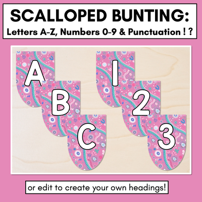 Alphabet & Numbers Editable Bunting & Accents - Muthi Tidda - Embrace Her Power