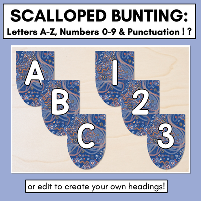 Alphabet & Numbers Editable Bunting & Accents - Muthi Tidda - Forge Your Own Path