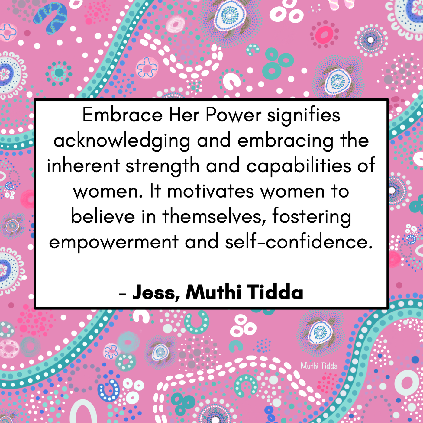 Alphabet & Numbers - Muthi Tidda - Embrace Her Power