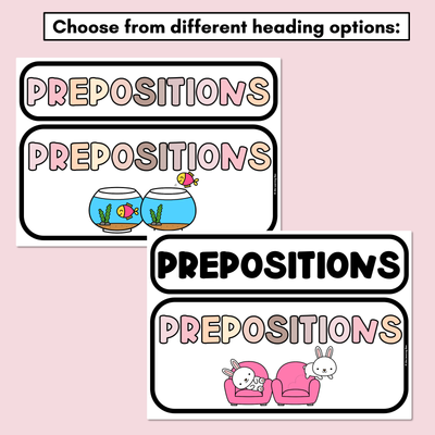 Positional Language - Animal Prepositions - Neutral